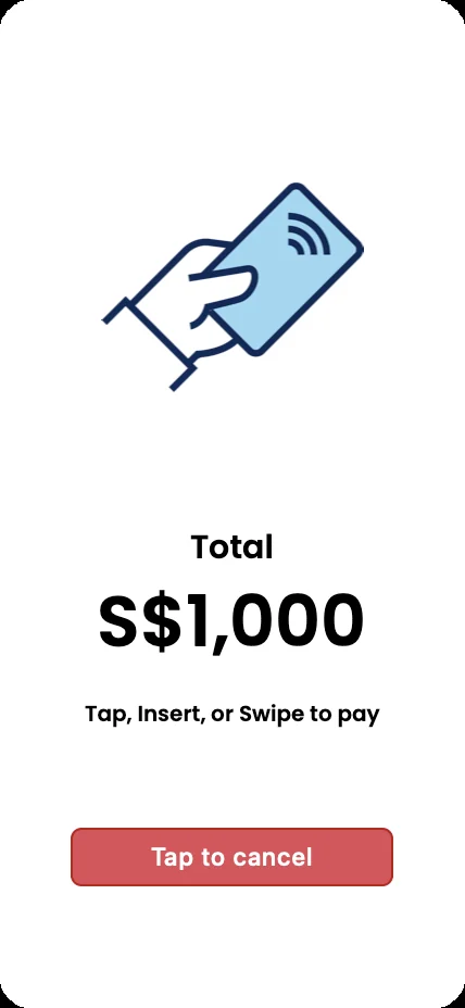 Tap, insert or scan