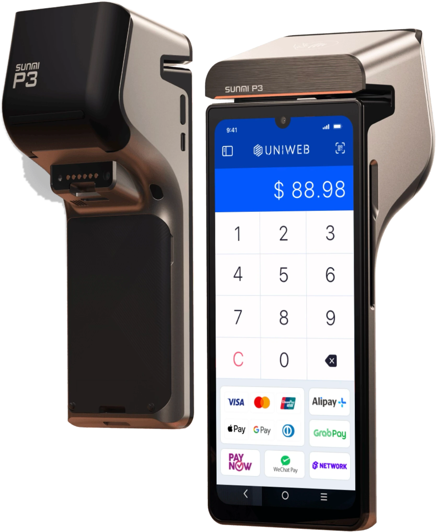 Uniweb Smart Terminal — Sunmi P3